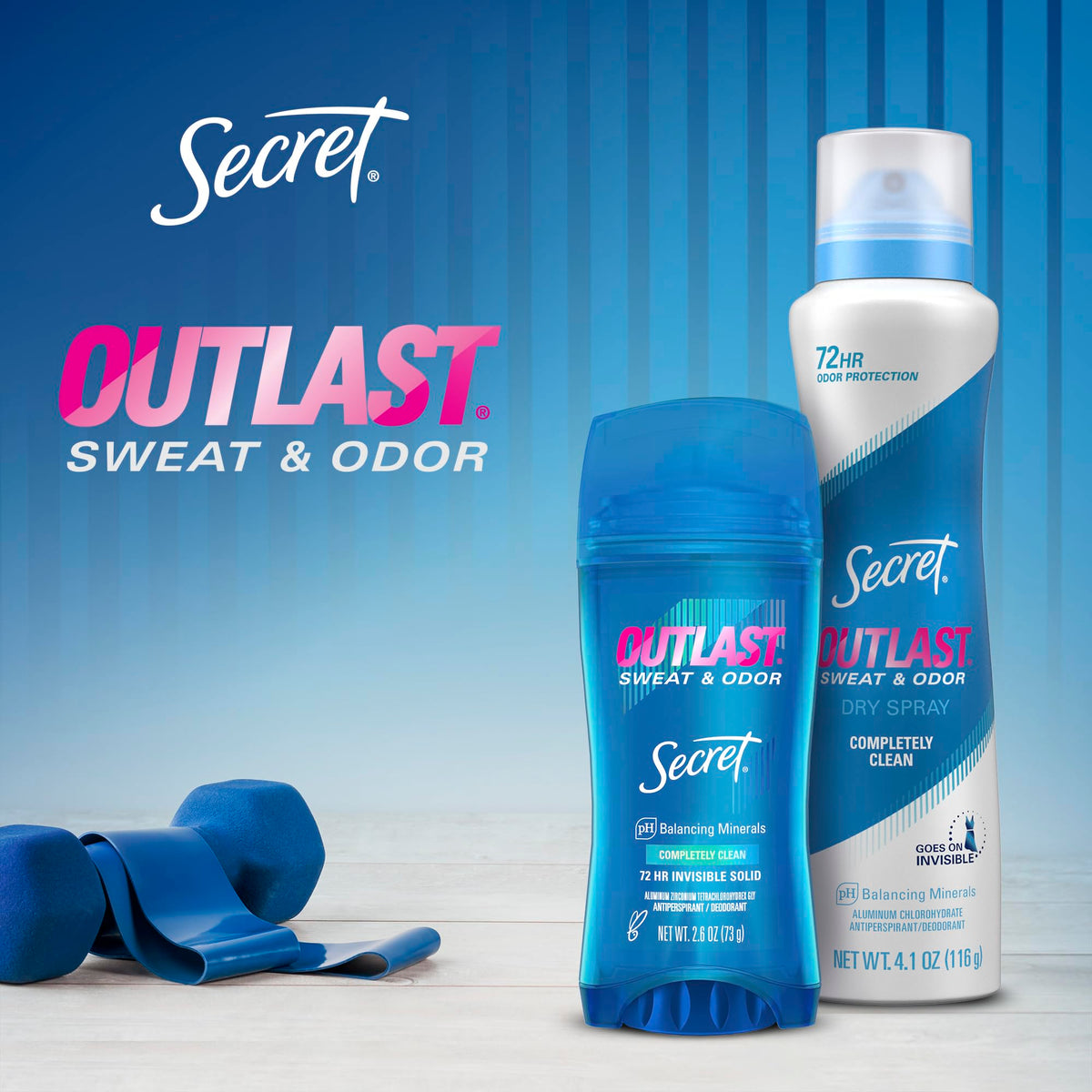 Secret Outlast cruelty-free certification label showing ethical product benefit