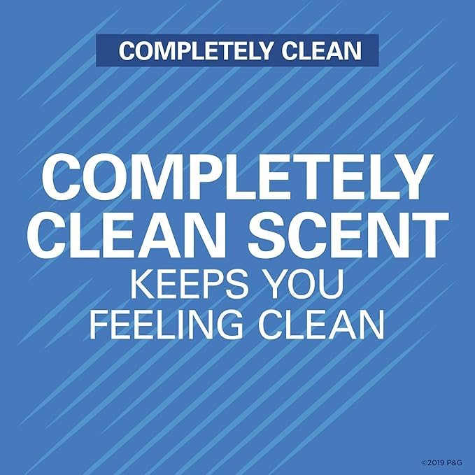 Secret Outlast clear gel in hand to show compact 2.6 oz size and travel-friendly convenience