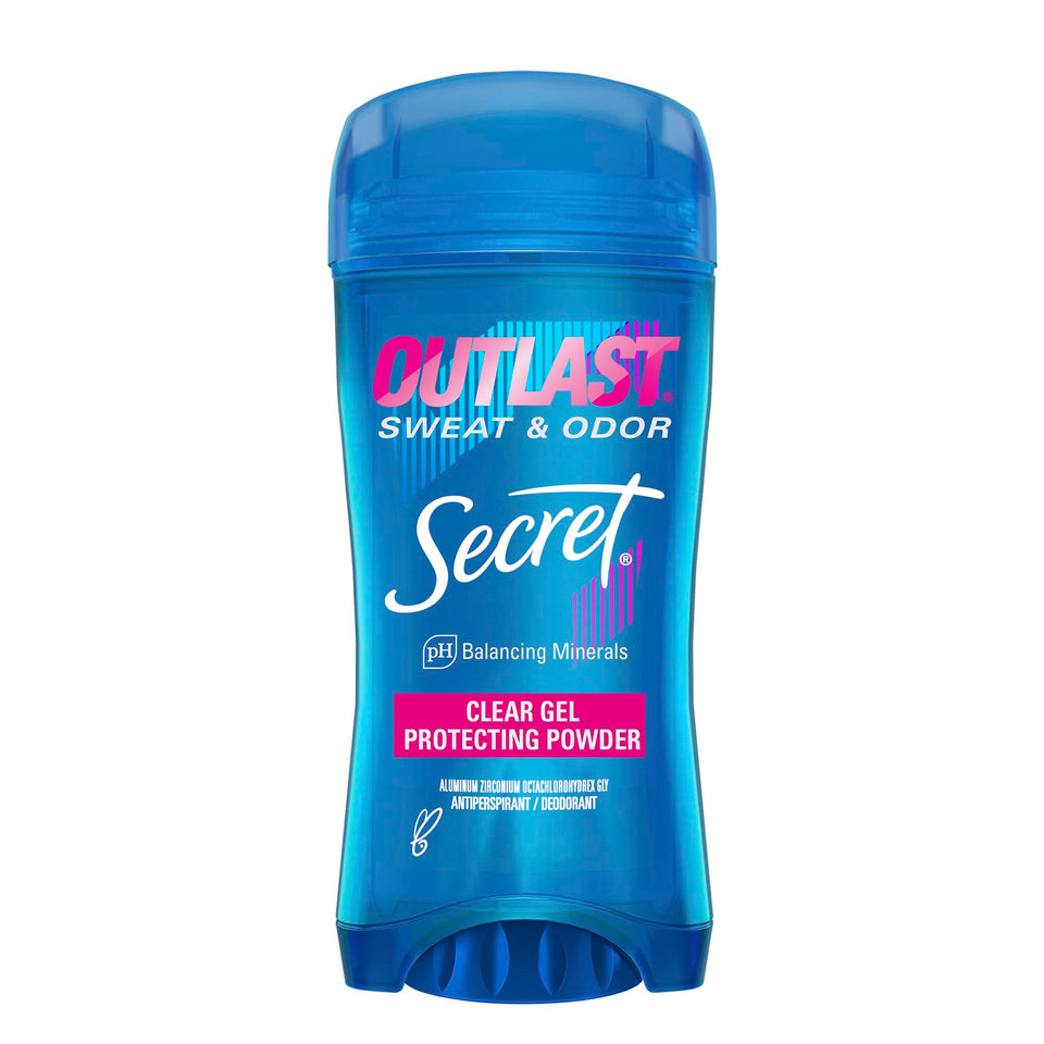 Secret Outlast front packaging showing 2.6 oz stick and scent