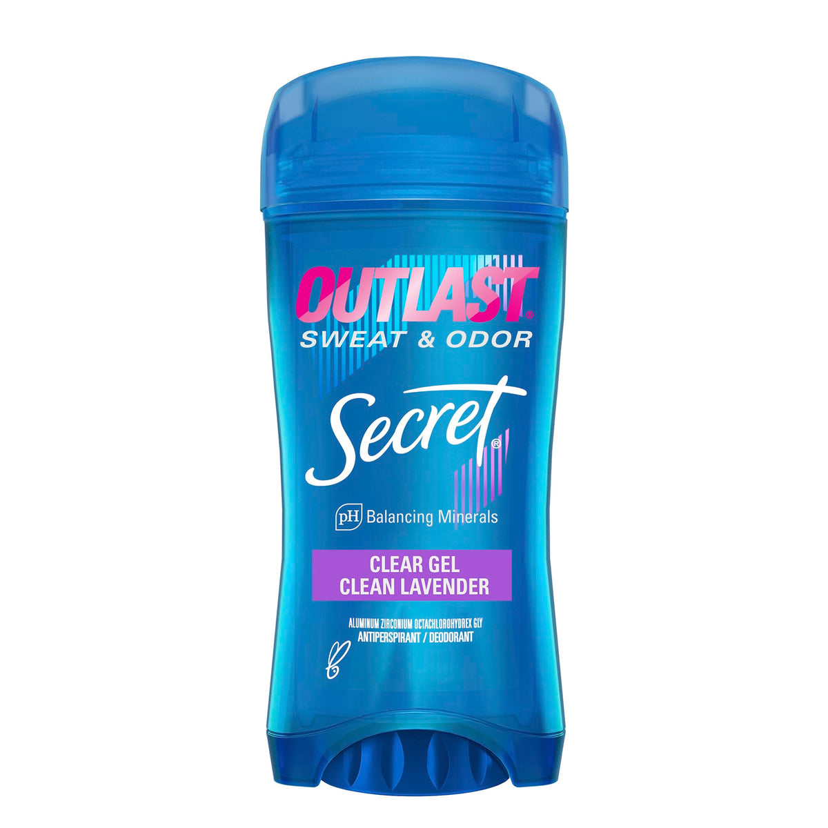 Secret Outlast front packaging showing clear gel and scent benefits