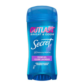 Secret Outlast front packaging showing clear gel and scent benefits