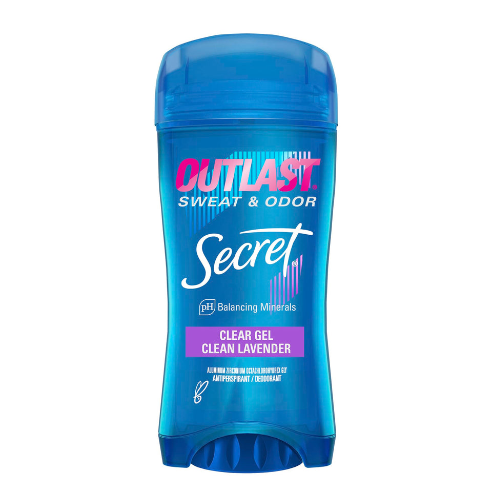 Secret Outlast front packaging showing clear gel and scent benefits