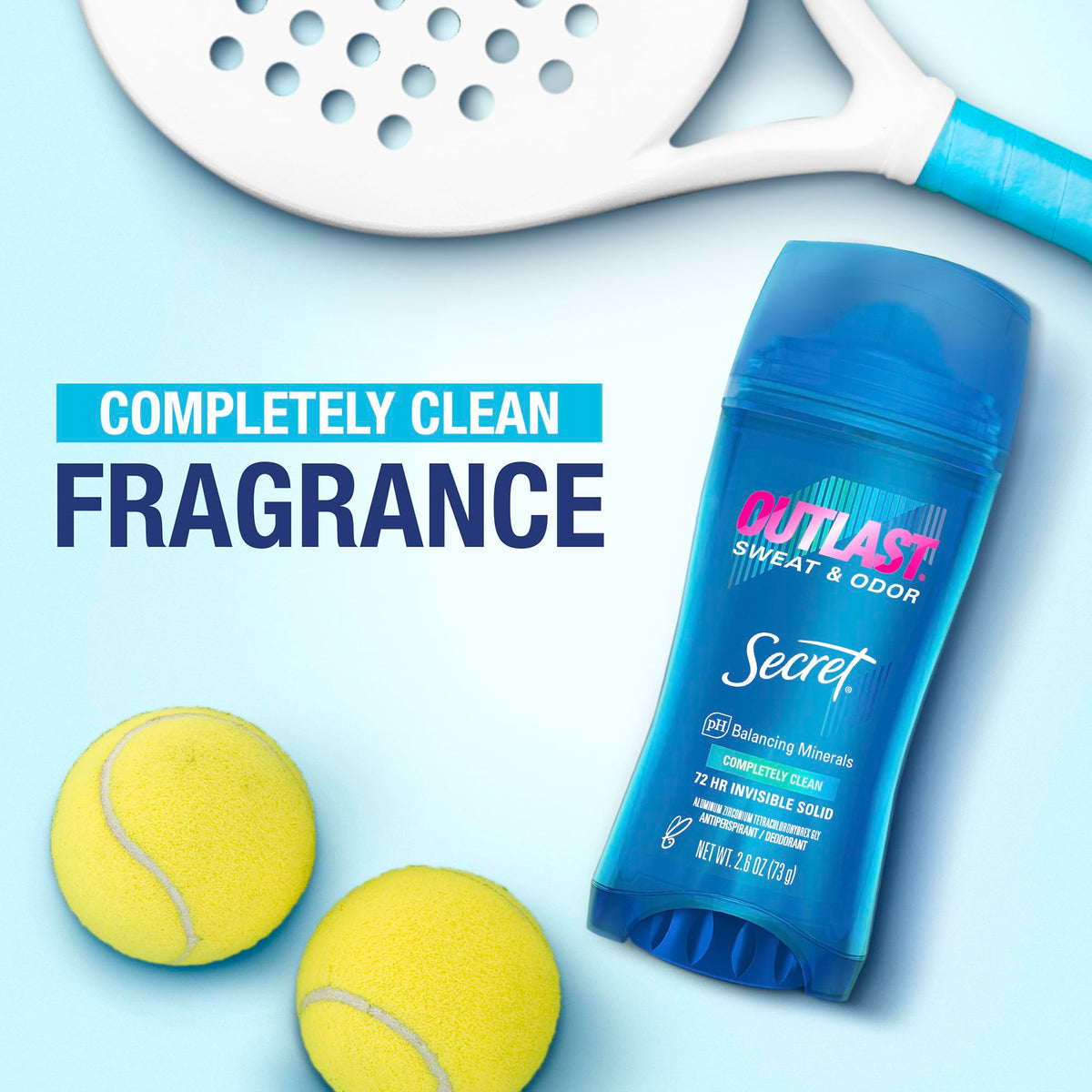 Secret Outlast in gym bag lifestyle scene for active daily use
