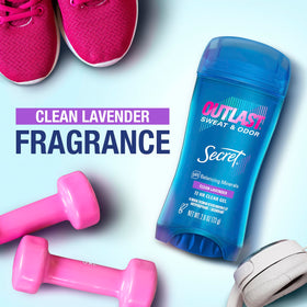 Secret Outlast bottle on dresser portraying everyday freshness routine