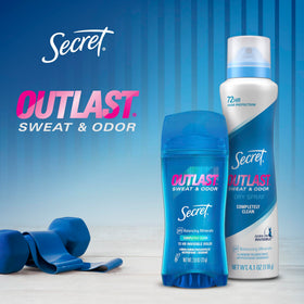 Secret Outlast applied on fabric with no visible residue or white marks