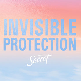 Secret sprayed on feet illustrating odour defense for toes and soles