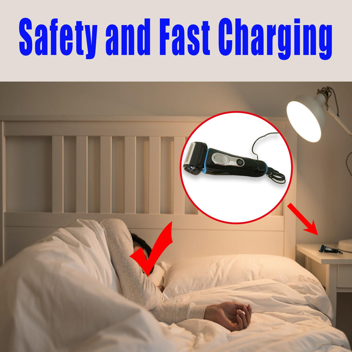 SEEHOM charger packed in toiletry bag, lightweight and ideal for travel