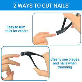 seektik integrated nail catcher with clippings for neater, hygienic cleanup