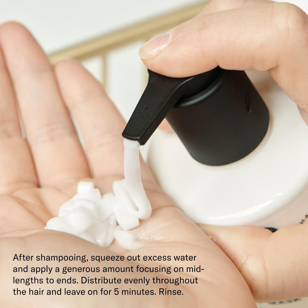 SEEN treatment mask on a bathroom shelf showing everyday use and skin-safe promise