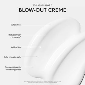 SEEN blow-out creme dispensed amount on hand showing easy-to-spread formula