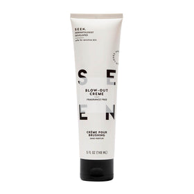 SEEN blow-out creme front packaging showing fragrance-free label and benefits