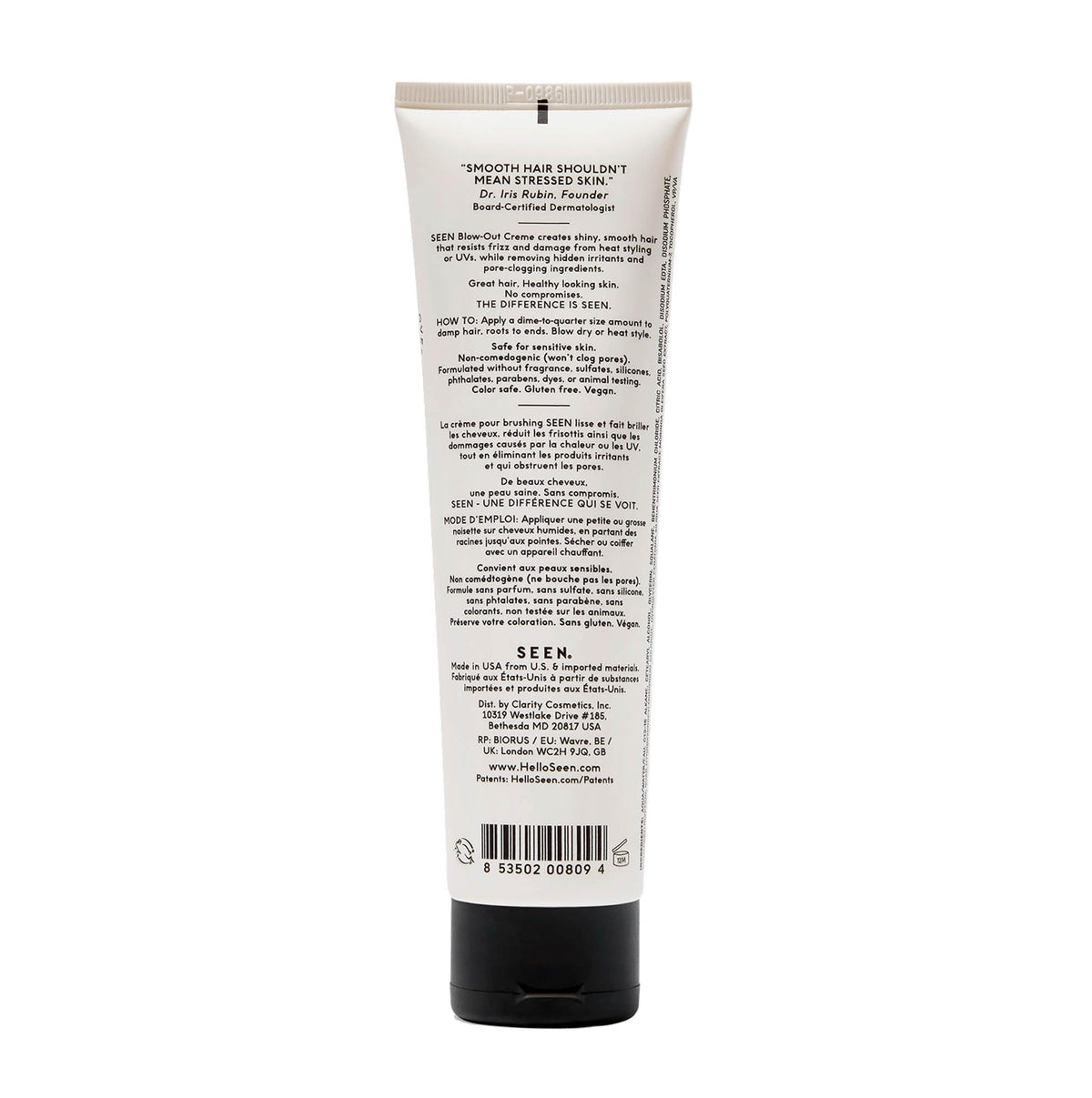 SEEN blow-out creme texture close-up highlighting lightweight creamy consistency