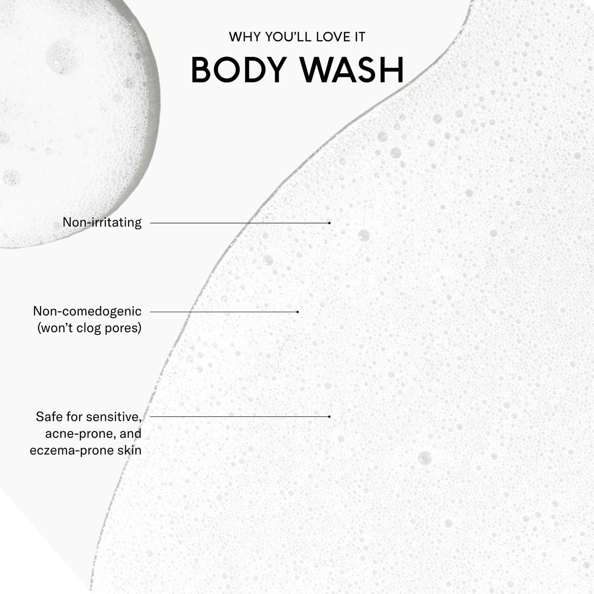 SEEN texture on hand demonstrating lightweight lather and easy rinse benefit