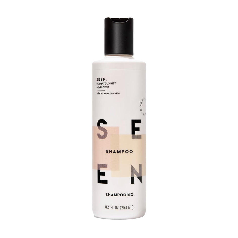 SEEN front bottle image showing clean design and easy-pour cap benefit