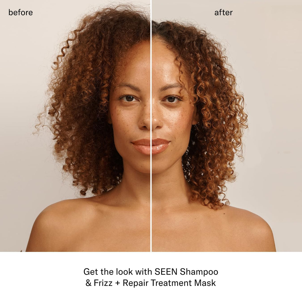 SEEN ingredient display with moringa highlighting strengthening, repair benefits