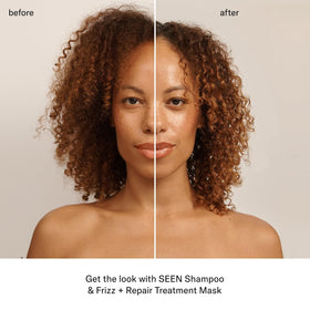 SEEN ingredient display with moringa highlighting strengthening, repair benefits