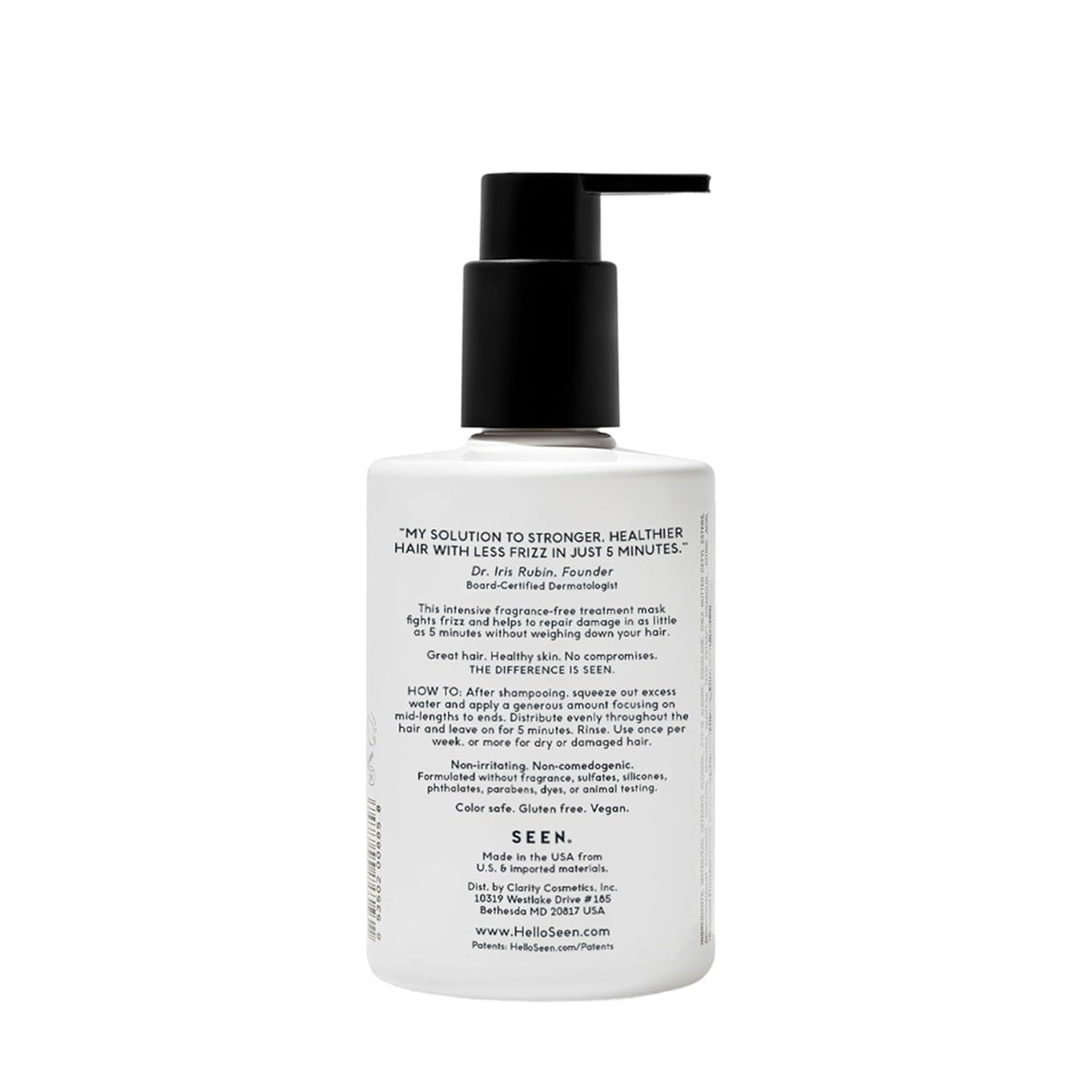 SEEN mask creamy texture close-up illustrating lightweight smoothness and shine