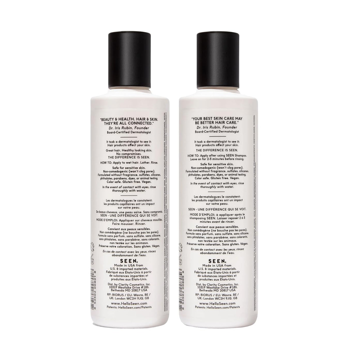 SEEN shampoo lather close-up demonstrating gentle foam and easy rinse for sensitive scalps