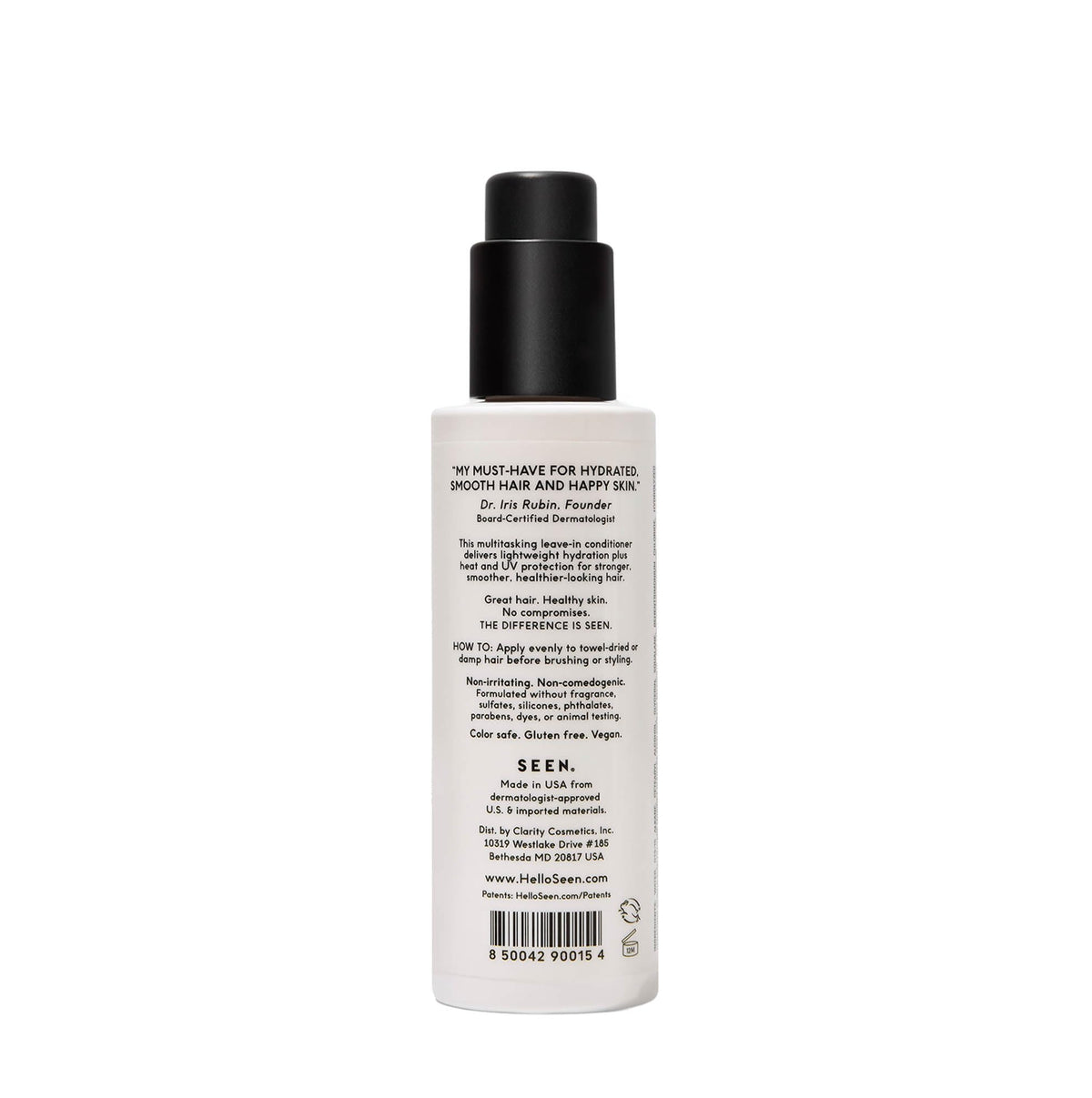 SEEN cream texture close-up illustrating lightweight slip and detangling