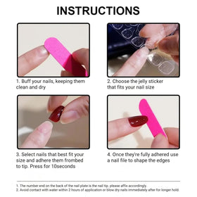 SEENEEY nails worn on hands at an event showing instant polished look benefit