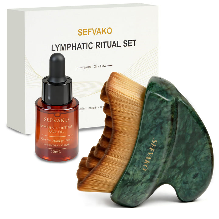 SEFVAKO front product shot showing full brush set and oil for clear presentation