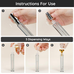 Segbeauty refill kit funnel and dropper shown with bottle, clean refilling