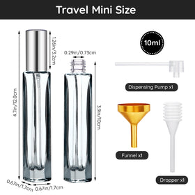 Segbeauty bottles beside credit card to show compact travel size