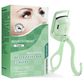 SEGMINISMART front view of green curler showing compact design and portability