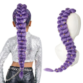 SEIKEA front packaging showing pre-braided purple ponytail, immediate costume-ready benefit