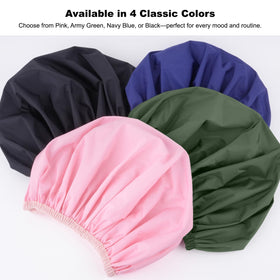Selalu cap next to hand to show roomy size for long hair