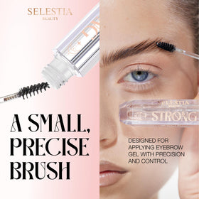 SELESTIA BEAUTY brush close-up delivering precise brow shaping