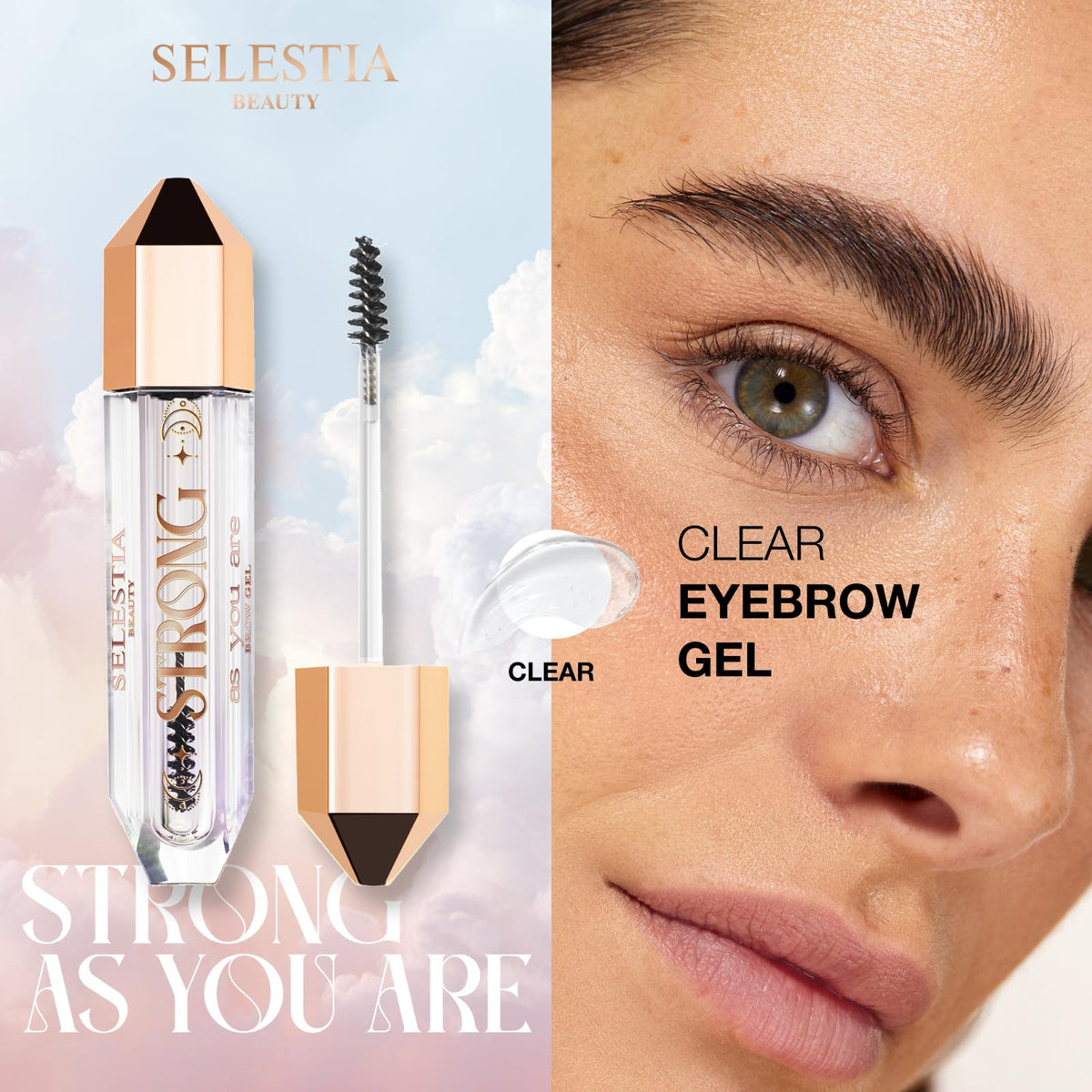 SELESTIA BEAUTY label detail highlighting product name and benefits