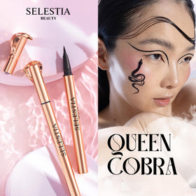 SELESTIA BEAUTY application on eyelid creating sharp wing for bold definition