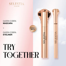 SELESTIA BEAUTY open-cap detail showing tapered applicator for effortless strokes