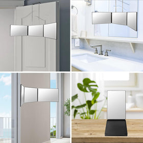 SELF FIND mirror held by hand showing compact size and easy portability benefits