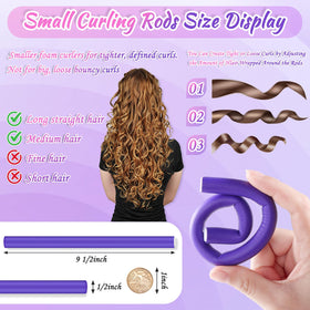 selizo curlers in hair being wrapped to create heat-free curls