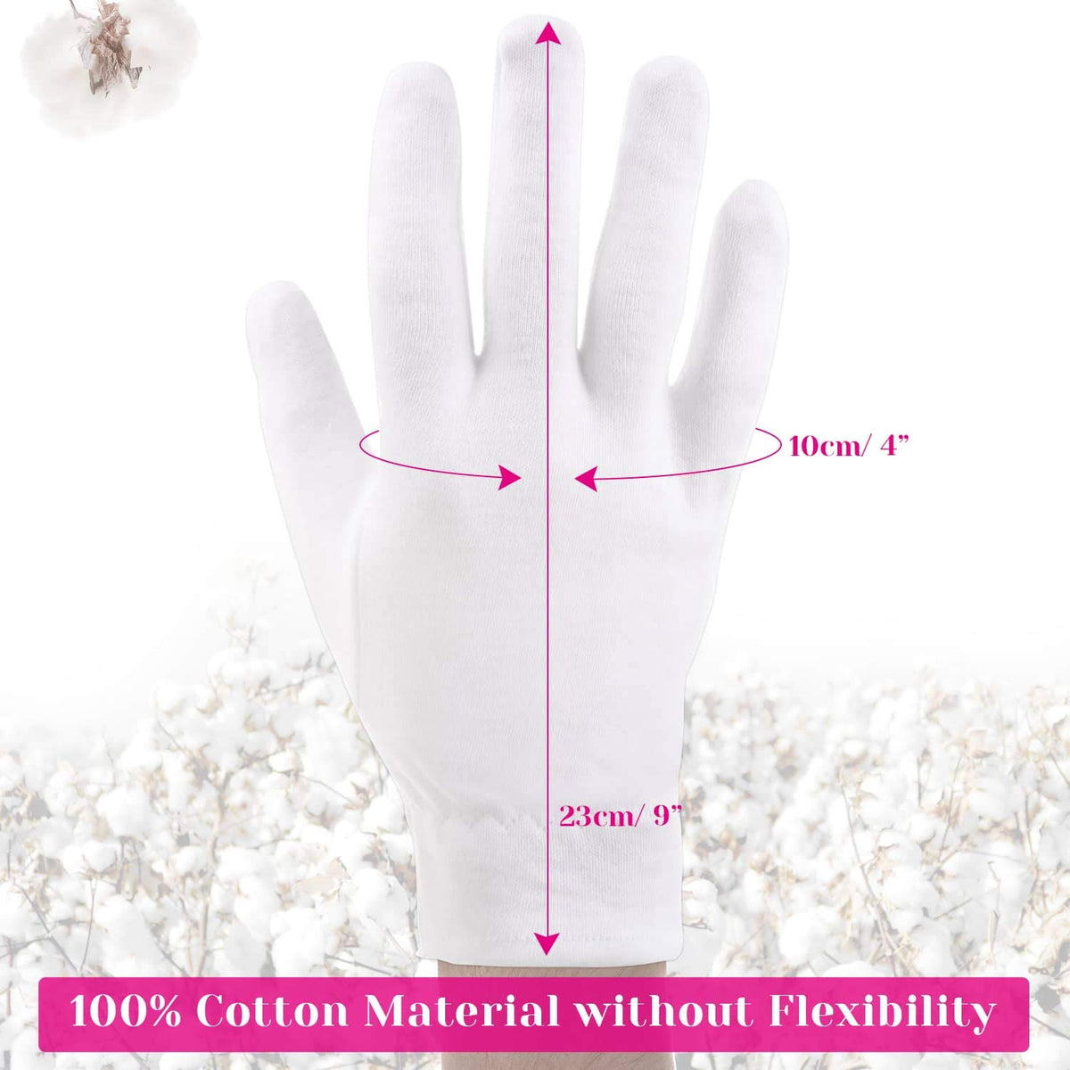 selizo glove on hand showing 9-inch length for full coverage