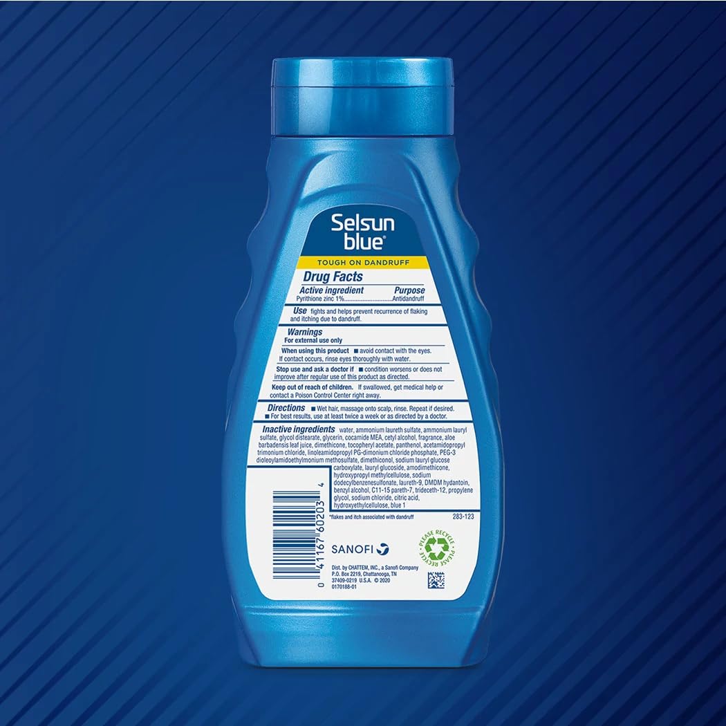 Selsun Blue bottle on bathroom shelf showcasing everyday use and accessible placement