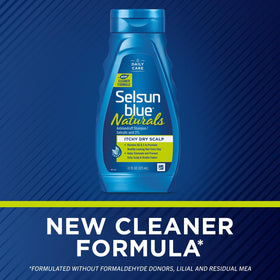 Selsun Blue label close-up highlighting active ingredient and cleaner formula