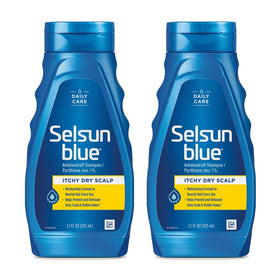 Selsun Blue front label showing size and active ingredient for clear identification and benefits