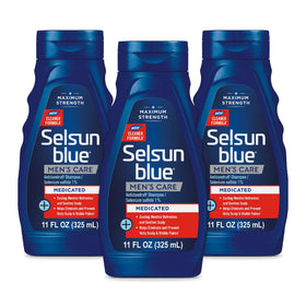 Selsun Blue front packaging showing label and benefits for visible dandruff control