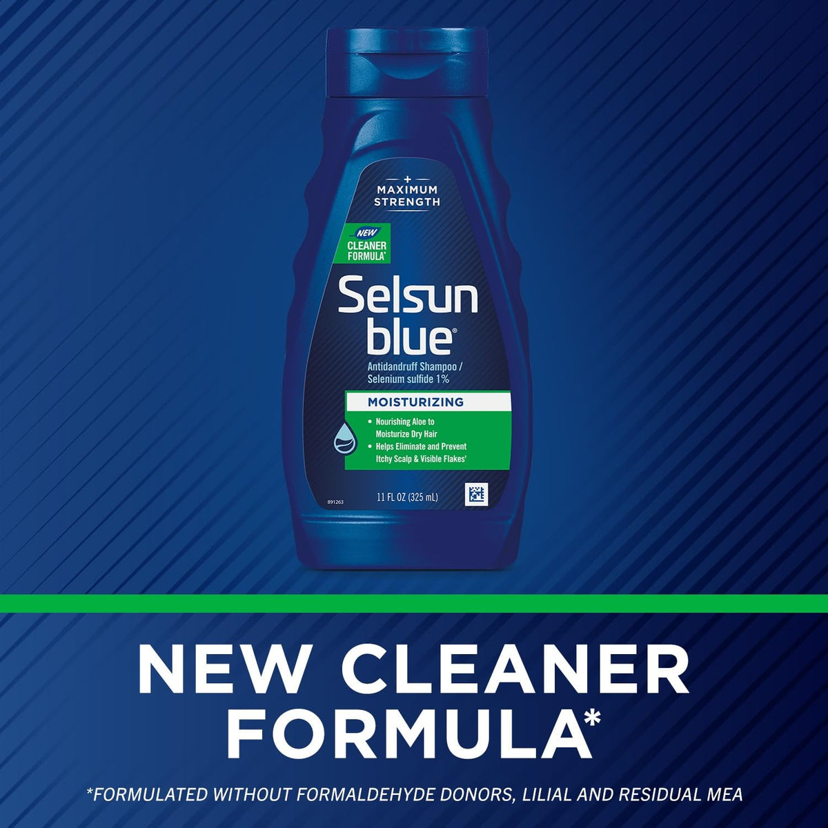 Selsun Blue bottle texture and nozzle close-up showing easy dispensing and control