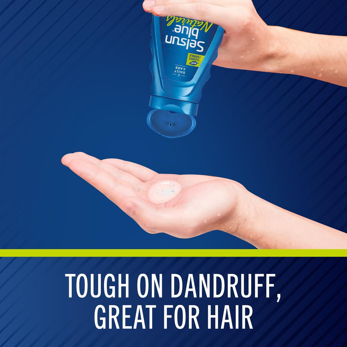 Selsun Blue shampoo texture close-up showing rich, hydrating lather