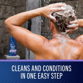 After-use hair showing softer, conditioned look using Selsun Blue