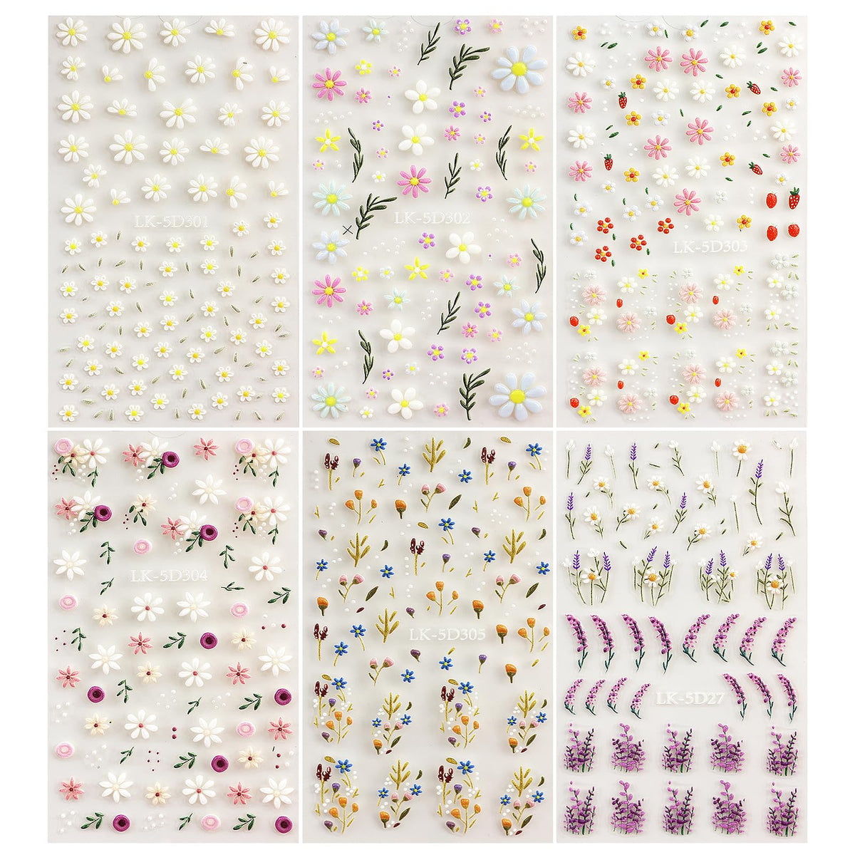 SEMATA lifestyle hand model wearing floral decals for a polished seasonal manicure
