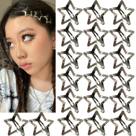 Seneeel front packaging showing 20 star hair clips and set contents benefit convenient storage