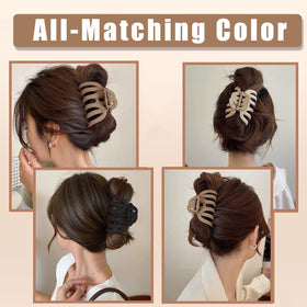 Seneeel clip in half-up style demonstrating quick everyday styling benefit