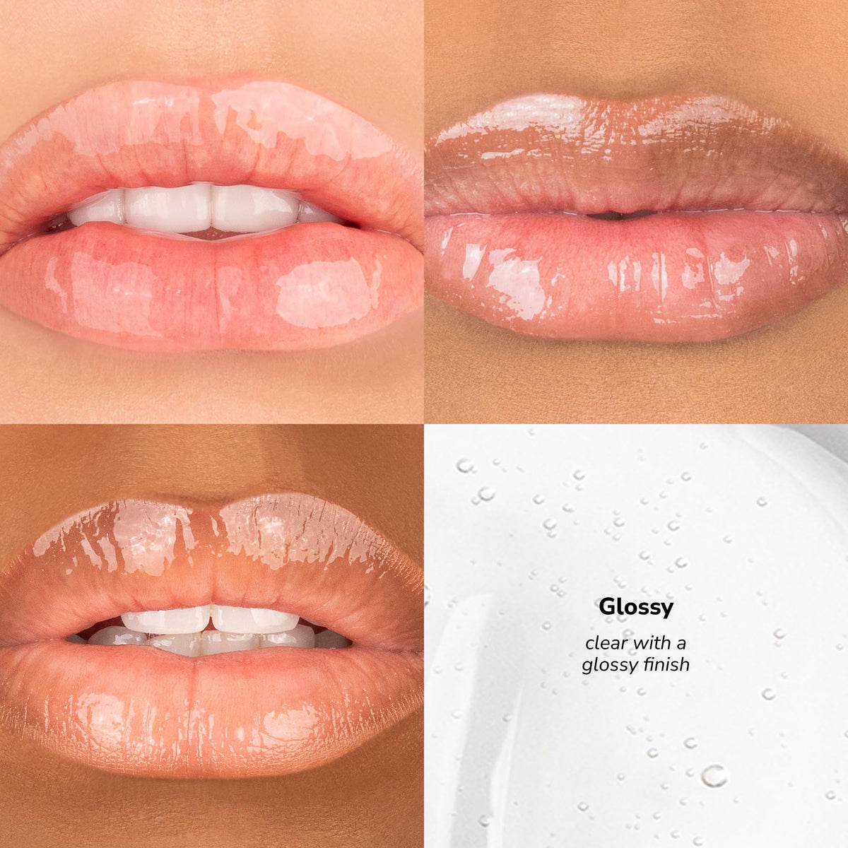 SeneGence gloss texture swipe on skin highlighting hydration and non-sticky sheen