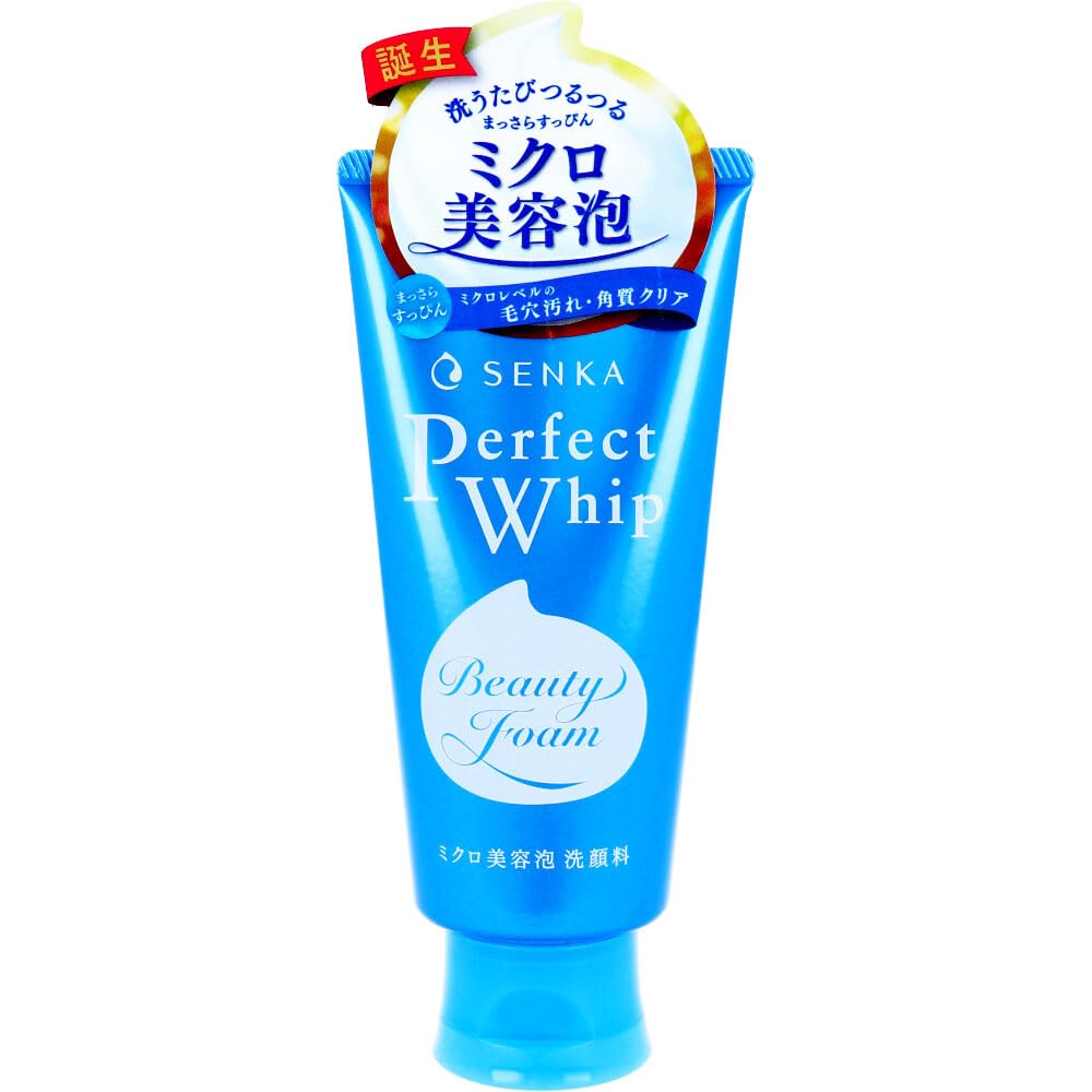 Senka Perfect Whip A front packaging showing tube and clear gel benefit