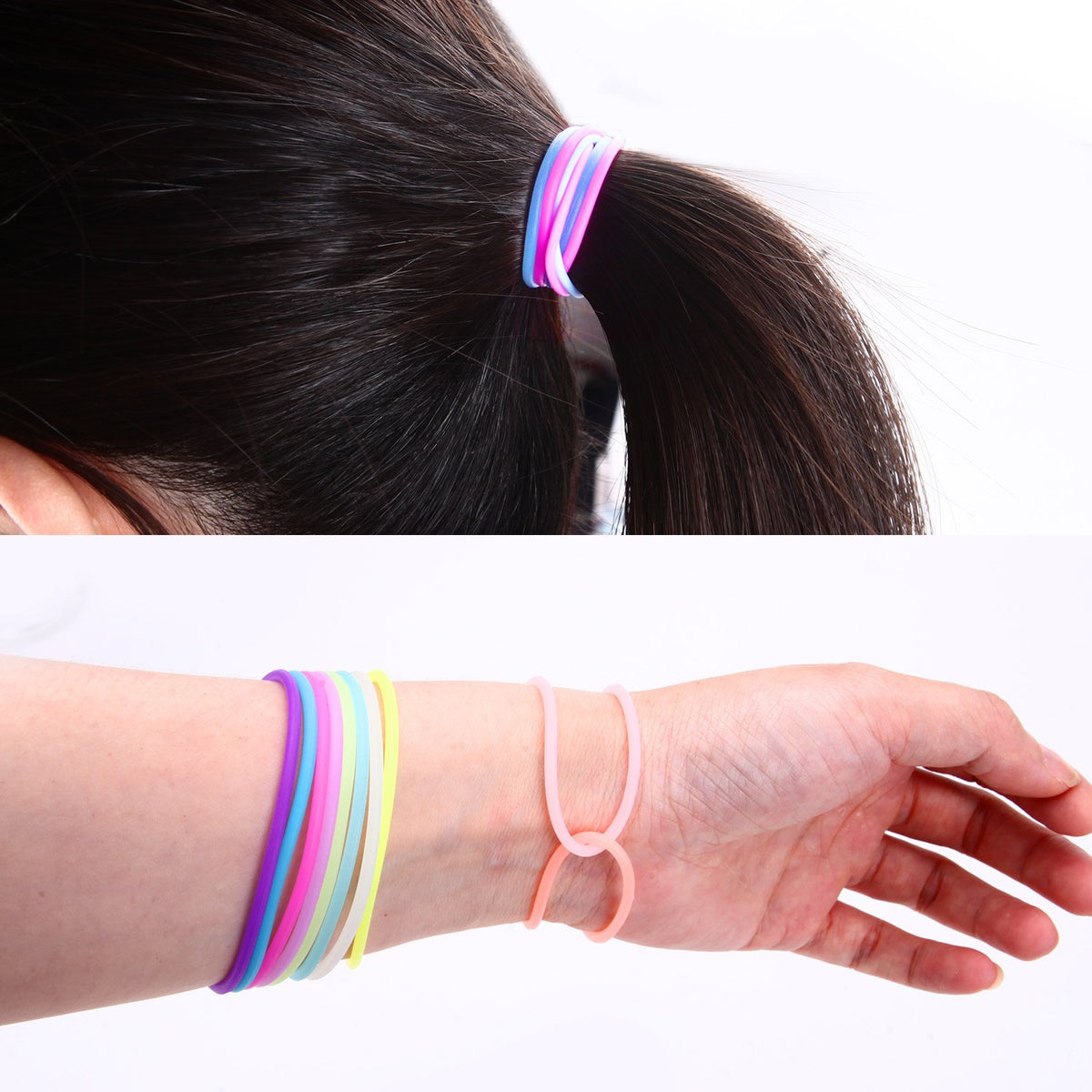 senkary used as hair tie securing ponytail, comfortable secure hold